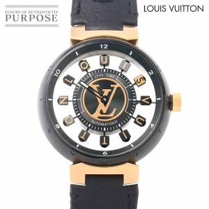 ルイ ヴィトン LOUIS VUITTON タンブール スピンタイム Q1EGL コンビ メンズ 腕時計 スケルトン K18PG 自動巻き Tambour 90276867
