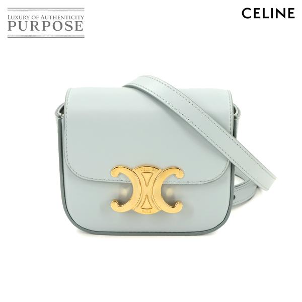 未使用 展示品 セリーヌ CELINE トリオンフ ミニ クロード ショルダー バッグ レザー アイ...