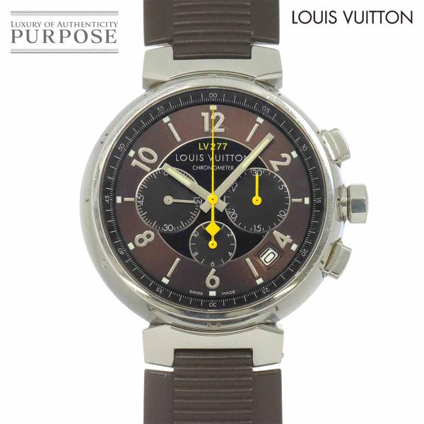 ルイ ヴィトン LOUIS VUITTON タンブール クロノグラフ エルプリメロ Q1141 メン...