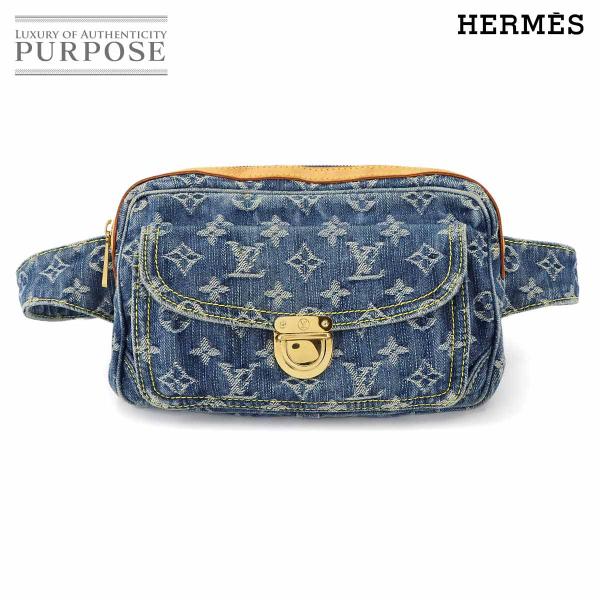 ルイ ヴィトン LOUIS VUITTON モノグラム デニム バムバッグ ウエスト ポーチ ボディ...