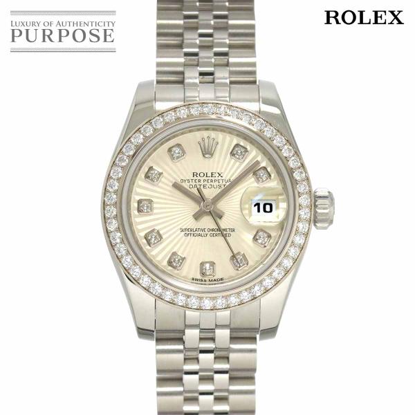 ロレックス ROLEX デイトジャスト 179384G G番 ルーレット ダイヤベゼル レディース ...