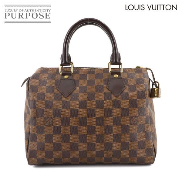 新品同様 ルイ ヴィトン LOUIS VUITTON ダミエ スピーディ 25 ハンド バッグ エベ...