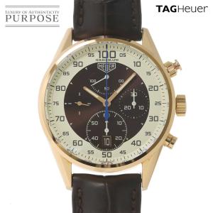 タグ ホイヤー TAG Heuer カレラ マイクログラフ CAR5040 メンズ 腕時計 デイト ブラウン K18PG ピンクゴールド 自動巻き Carrera 90290714