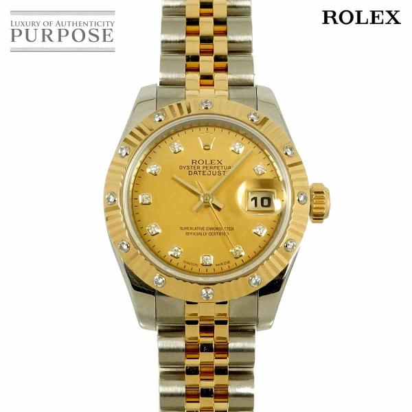 ロレックス ROLEX デイトジャスト 179313G D番 ルーレット コンビ レディース 腕時計...