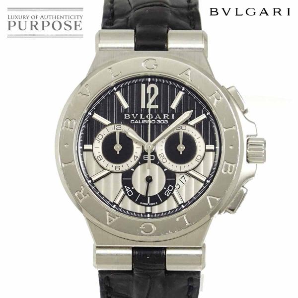 ブルガリ BVLGARI ディアゴノ カリブロ303 DG42SCH クロノグラフ メンズ 腕時計 ...