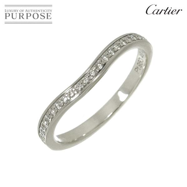 カルティエ Cartier バレリーナ カーブ #49 リング ハーフ ダイヤ Pt プラチナ 指輪...
