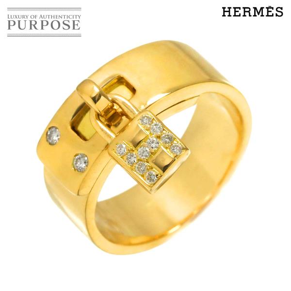 エルメス HERMES ケリー カデナ 8.5号 リング ダイヤ K18 YG イエローゴールド 7...