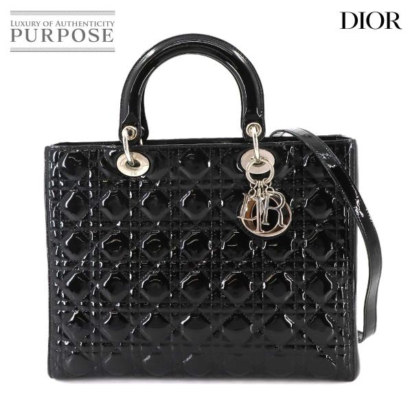 美品 クリスチャン ディオール Chiristian Dior カナージュ レディディオール ラージ...