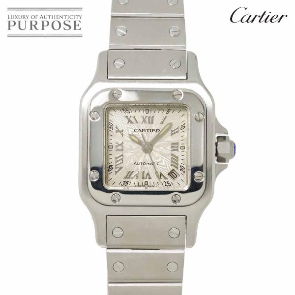 カルティエ Cartier サントスガルベSM W20044D6 レディース 腕時計 デイト シルバ...