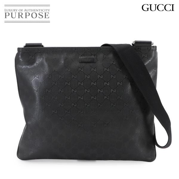 グッチ GUCCI GGインプリメ ショルダー メッセンジャー バッグ PVC ブラック 20144...