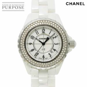 シャネル CHANEL J12 33mm H0967 レディース 腕時計 ダイヤベゼル デイト ホワイト セラミック クォーツ ウォッチ 90301582