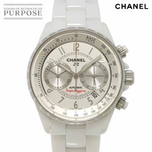 シャネル CHANEL J12 H3410 スーパーレッジェーラ クロノグラフ メンズ 腕時計 ホワイト セラミック オートマ 自動巻き ウォッチ 90301619