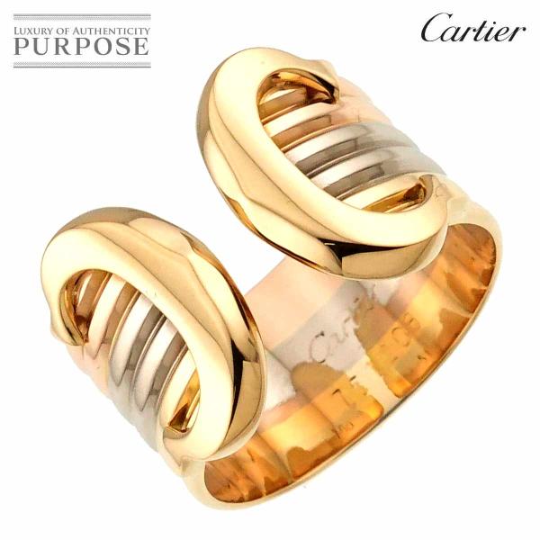 カルティエ Cartier C2 #51 リング K18 YG WG PG スリーカラー スリーゴー...