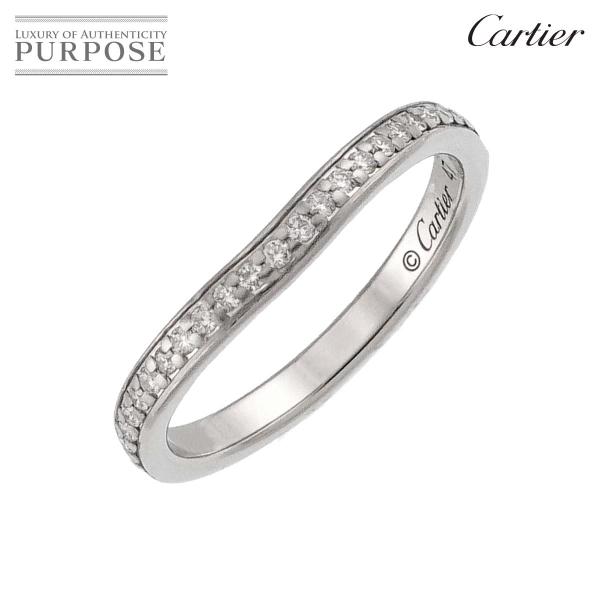 カルティエ Cartier バレリーナ #47 リング 幅2.1mm ダイヤ Pt プラチナ 指輪 ...