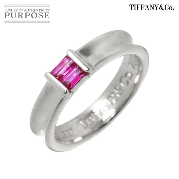 ティファニー TIFFANY&amp;Co. スタッキング 11.5号 リング ルビー K18 WG ホワイ...