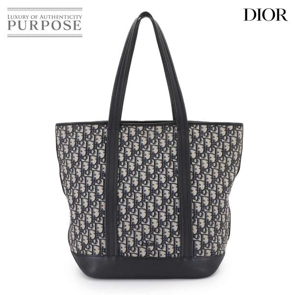クリスチャン ディオール Christian Dior オブリーク ボヤージュ トート バッグ レザ...