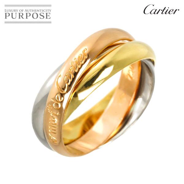 カルティエ Cartier トリニティ MM #54 リング K18 YG WG PG 3連 スリー...