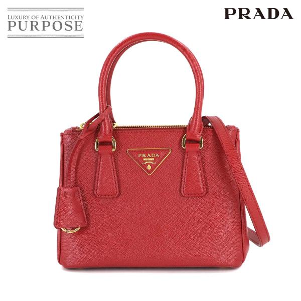未使用 展示品 プラダ PRADA ガレリア ミニ 2way ハンド ショルダー バッグ サフィアー...
