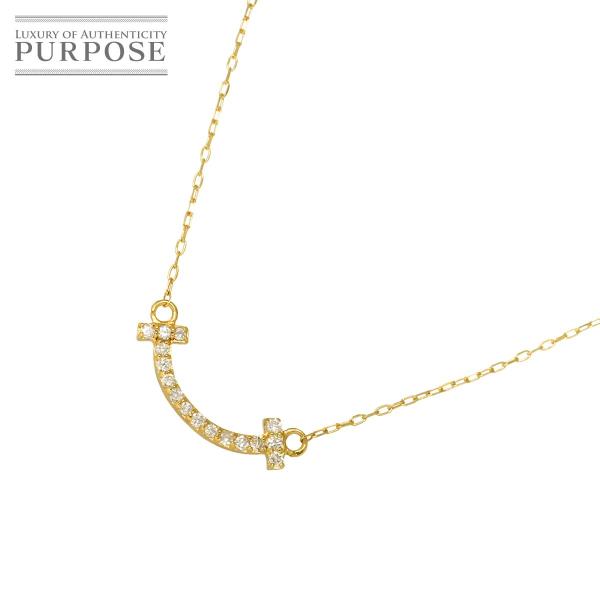 ダイヤ 0.08ct ネックレス 41cm K18 YG イエローゴールド 750 Diamond ...