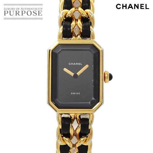 シャネル CHANEL プルミエール Lサイズ H0001 ヴィンテージ レディース 腕時計 ブラッ...