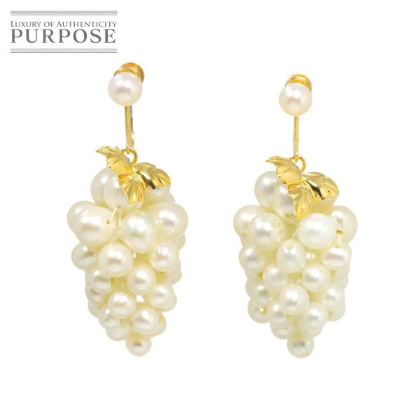 淡水真珠 K18 YG イヤリング イエローゴールド 750 パール Pearl Earrings ...