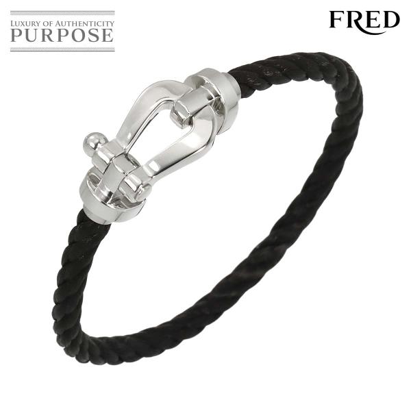 フレッド FRED フォース10 ブレスレット #17 ラージ LM K18 WG ホワイトゴールド...