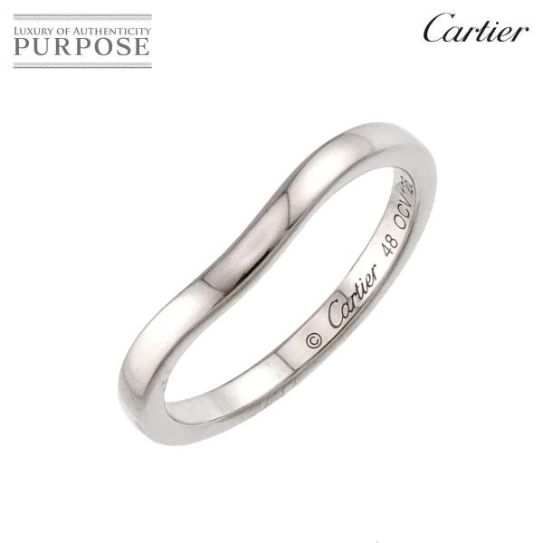 カルティエ Cartier バレリーナ カーブ #48 リング 幅2.1mm Pt プラチナ 指輪 ...