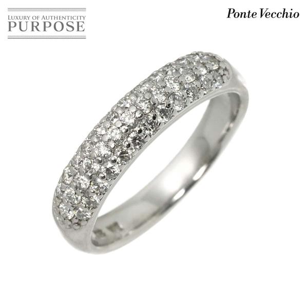 ポンテヴェキオ Ponte Vecchio 7.5号 リング ダイヤ 0.40ct K18 WG ホ...