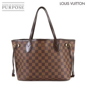 美品 ルイ ヴィトン LOUIS VUITTON ダミエ ネヴァーフル PM トート バッグ エベヌ N51109 ブラウン Damier Neverfull PM 90310995