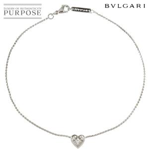 ブルガリ BVLGARI クオーレ ハート ダイヤ アンクレット ブレスレット 24cmK18 WG ホワイトゴールド 750 Diamond Bracelet 90311353