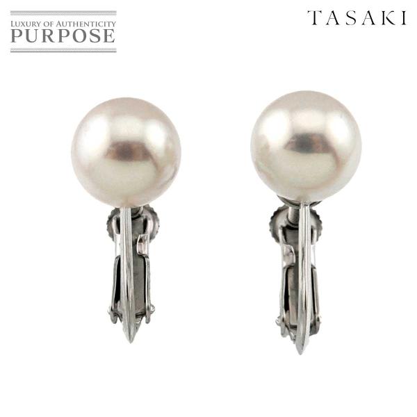 タサキ TASAKI アコヤ真珠 7.6mm イヤリング K18 WG ホワイトゴールド 750 パ...