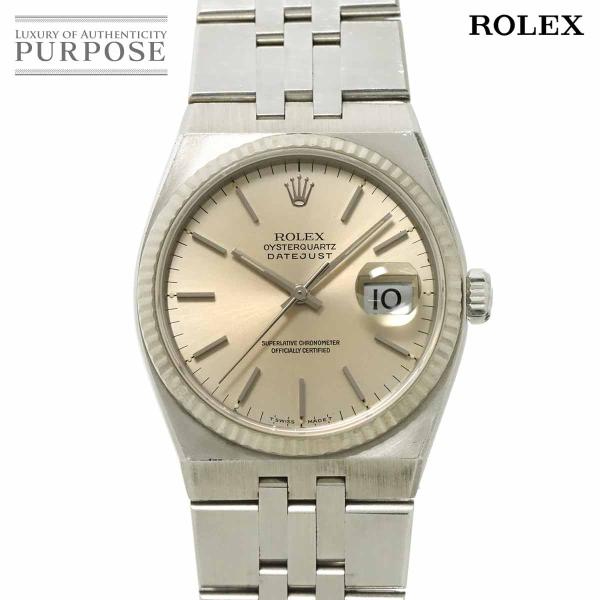 ロレックス ROLEX オイスタークォーツ デイトジャスト 17014 N番 メンズ 腕時計 シルバ...