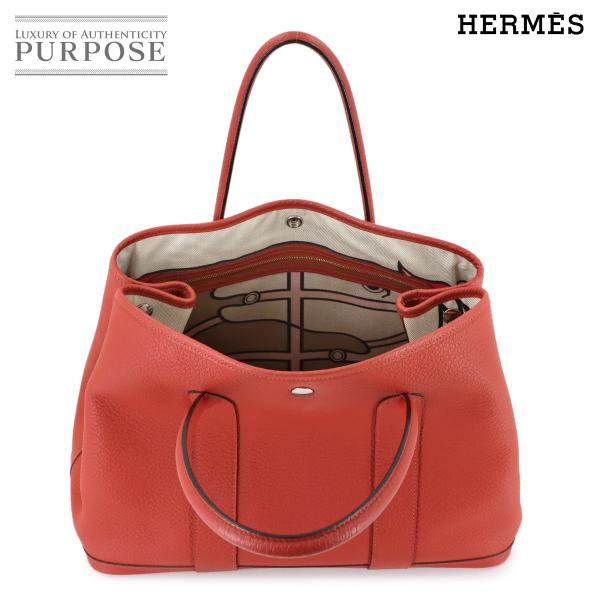 新品同様 エルメス HERMES ガーデンパーティ PM 36 スティープル トート バッグ カント...
