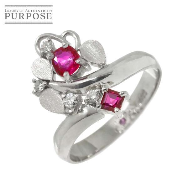 リング 11号 ルビー ダイヤ Pt プラチナ 指輪 Ruby Ring 90312129