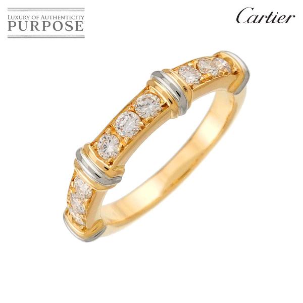 カルティエ Cartier コンテッサ #50 リング ダイヤ K18 YG WG イエロー ホワイ...