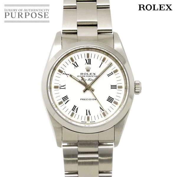 ロレックス ROLEX エアキング 14000M D番 メンズ 腕時計 ホワイト オートマ 自動巻き...