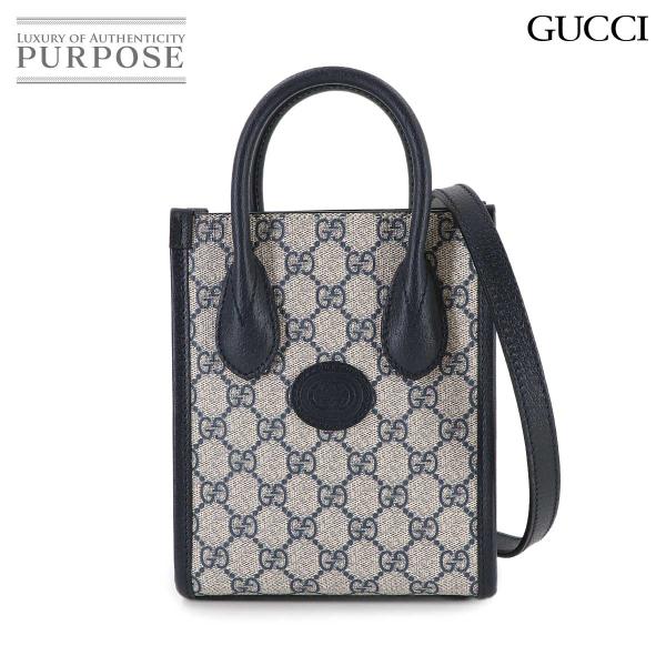 未使用 展示品 グッチ GUCCI インターロッキングG ミニ 2way トート ショルダー バッグ...