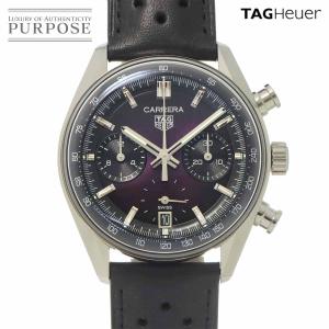 新品同様 タグホイヤー TAG Heuer カレラ キャリバーTH20-00 CBS2219 クロノグラフ メンズ 腕時計 パープル 自動巻き Carrera 90314604