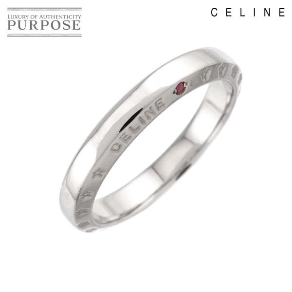 セリーヌ CELINE 9号 リング ルビー Pt プラチナ 指輪 Ruby Ring 903146...