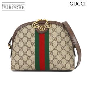 未使用 展示品 グッチ GUCCI オフィディア GG ショルダー バッグ GGスプリームキャンバス レザー ベージュ ブラウン 499621 90315084