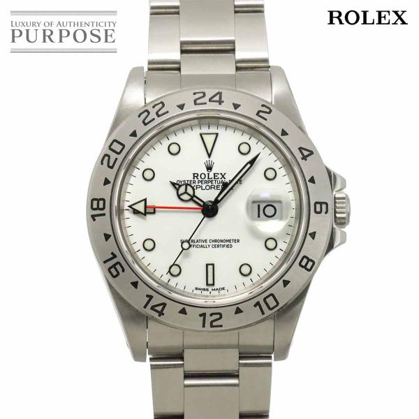ロレックス ROLEX エクスプローラー2 16570 S番 メンズ 腕時計 デイト ホワイト オー...