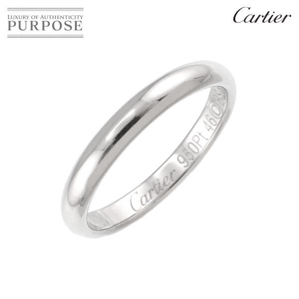 カルティエ Cartier 1895 クラシック #46 リング 幅2.5mm Pt プラチナ 指輪...