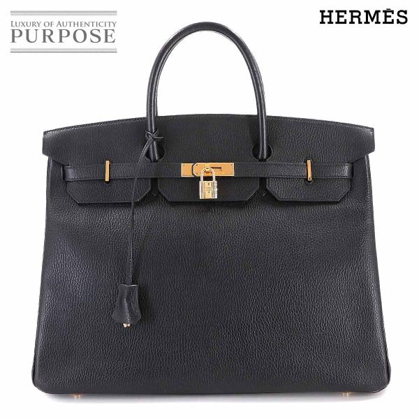 新品同様 エルメス HERMES バーキン40 アルデンヌ ブラック ハンド バッグ 〇Z刻印 19...