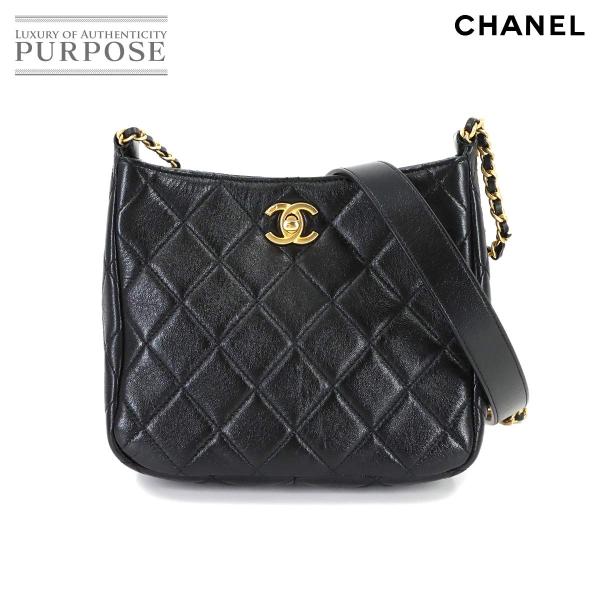 未使用 展示品 シャネル CHANEL マトラッセ スモール ホーボー バッグ ショルダー レザー ...