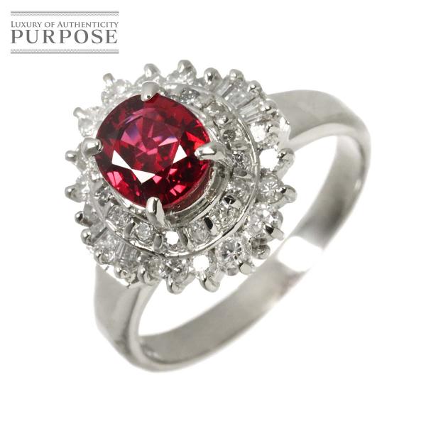リング 11号 ルビー 1.28ct ダイヤ 0.52ct Pt プラチナ 指輪【ソーティング付き】...