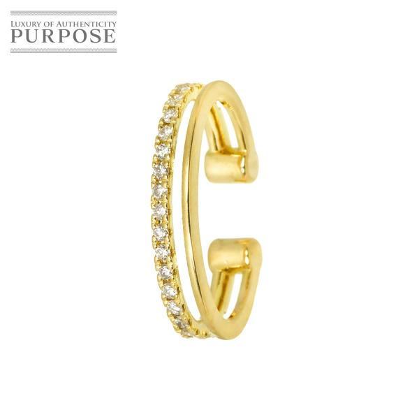 ダイヤ イヤリング イヤーカフ K18 YG イエローゴールド 750 片方のみ Diamond E...