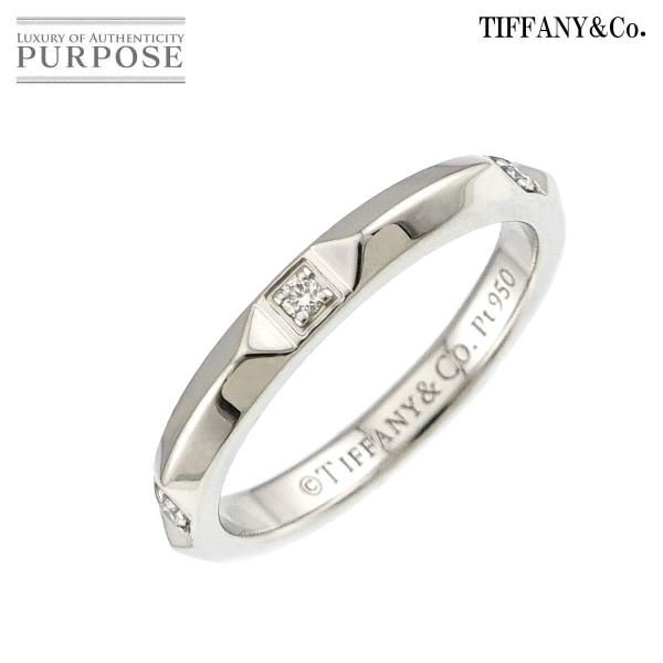 ティファニー TIFFANY&amp;Co. トゥルー バンド 9号 リング ダイヤ Pt プラチナ 指輪 ...