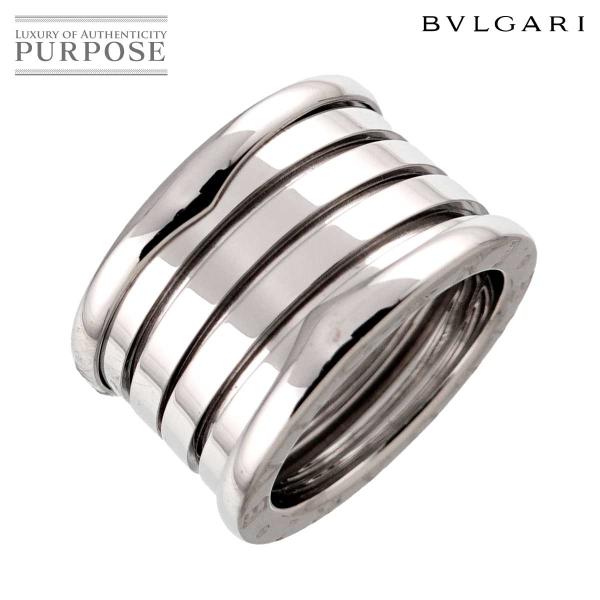 ブルガリ BVLGARI ビーゼロワン 5バンド #51 リング K18 WG ホワイトゴールド 7...