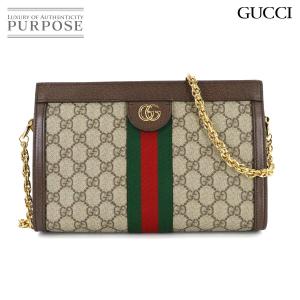新品同様 グッチ GUCCI オフィディア スモール ショルダー バッグ GGスプリーム レザー ベージュ ブラウン 503877 90318252