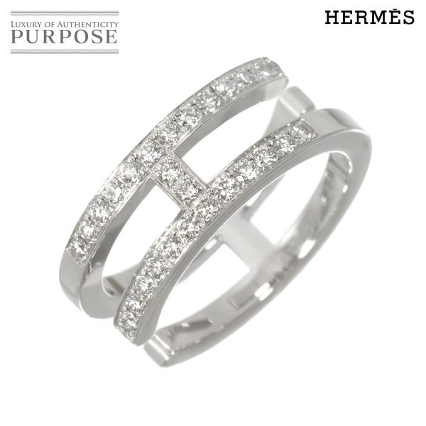 エルメス HERMES アリアンヌ シェーヌ ダンクル #48 リング ダイヤ K18 WG ホワイ...